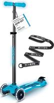 micro™ Maxi Micro Deluxe Glow LED Plus Reguliuojamas aukštis Originalus vaikiškas paspirtukas nuo 5 metų su LED ratukais, deniu ir nešiojimo dirželiu 5-10 metų berniukams ir mergaitėms