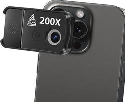 Mikroskopas mobiliajam telefonui, 200x USB mikroskopas su šviesos diodu, mini mikroskopas išmaniojo telefono fotoaparatui, HD skaitmeninis mikroskopas su CPL, skirtas tyrinėti "Micworld Digitales", suderinamas su "iPhone" ir