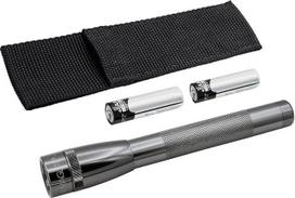 Mini "Maglite Pro" LED žibintuvėlis su 2 x AA tipo baterijomis - pilkas