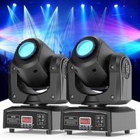 Mini 50 W judančios galvutės LED spindulių scenos šviesos, RGBW vakarėlių šviesos su 8 modeliais, 8 spalvomis, "Wash Focus" šviesos efektas, DMX512 garso valdymas KTV barams, scenoms, didžėjams, 2 vnt.