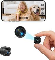 Mini kamera 4K HD "WiFi" kamera - tiesioginio perdavimo mobiliojo telefono programėlė "WiFi" kamerai viduje su baterija Saugumo kamera su judesio jutikliu / naktine SD / debesies atmintimi, idealiai tinka namams ir naminiams gyvūnams