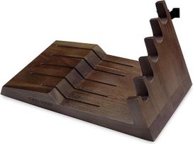 MITSUMOTO SAKARI 30 x 17 x 16 cm plokščias peilių laikiklis, japoniško akacijos medžio peilių laikiklis, virtuvės peilių laikiklis iš medžio masyvo