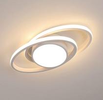 Modernus LED lubų šviestuvas, plokščios baltos planetos, 39 W, 4385 lm, skirtas miegamajam, virtuvei, svetainei, šiltai baltas, 3000 K, 39 cm