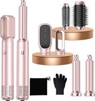 MogaWave pro Air styler 6 in 1 Hairstyler set Airbrush Haarstyler mit Warmluftbürste, Föhnbürste, Rundbürstenföhn Haartrockner Lockenstab, Air Styler zum Styling, Volumisieren, Locken und Glätten