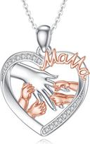 Motinos ir dukters karoliai 925 sidabro mamos karoliai Mama ir vaikas meilės širdies pakabukas karoliai Juvelyriniai dirbiniai dovanos mamai