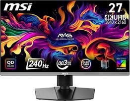 MSI MAG 272UP QD-OLED X24 27 colių 4K UHD žaidimų monitorius, 3840 x 2160, Quantum Dot OLED skydelis, 240 Hz, 0,03 ms, "DisplayHDR True Black 400", "AMD FreeSync Premium Pro", USB C (15 W PD), be rėmelio, juodas