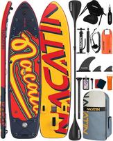 NACATIN 12'/366cm aufblasbares SUP Board mit Sitz, breites 36"/91cm Stand Up Paddling Board für Erwachsene & Families, mit Einzel-/Doppelpaddel, Kajaksitz, Pumpe, stabiles breites Deck für Anfänger