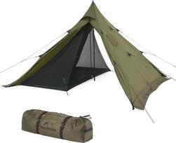 Naturehike Ranch Fire Thermal Tent 2-6 Person Pyramid 4 Seasons Tent Indian Tent with Stove Connection Windproof Waterproof Winter Camping Tent for Winter Travel and Heating