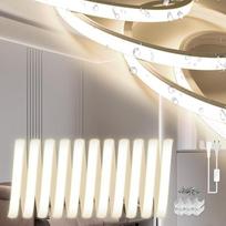 Neoninė LED juosta 5 m, silikoninė vandeniui atspari ugniai atspari IP65 LED juosta Natūralus baltas 4000 K 10 mm LED pasakų žibintai Lauko 230 V Lanksti "pasidaryk pats" šviesos juosta lauke su maitinimo šaltiniu namams, šaliai, virtuvei