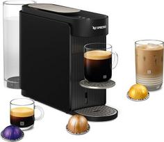 Nespresso KRUPS Vertuo Up kavos kapsulių aparatas, 3 sekundžių kaitinimo laikas, 5 puodelių dydžiai, kapsulių aparatas su vieno prisilietimo sistema, 1,4 litro talpos vandens rezervuaras, plonas dizainas, tinkamas bet kokiai virtuvei, rašalo juodumo, XN94