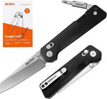 NEXTOOL Knight K40 sulankstomas peilis, EDC daugiafunkcinis įrankis su 3 colių 14C28N plieno ašmenimis, G10 rankena, ašies užraktu, 90°/180° reguliuojamais antgaliais, daugiafunkcinis įrankis stovyklavimui, žygiams, išgyvenimui, ideali dovana vyrams