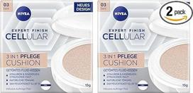NIVEA "3-in-1" natūralaus atspalvio ir drėkinanti pagalvėlė nuo senėjimo, skirta šviesiai odai, 15 ml (2 pakuotės)