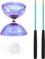 NUOBESTY Trigubi guoliai Diabolo Vaikai Diabolo su aliuminio strypais ir kinų Yo-Yo Žongliravimas virve Besisukantis žaislas fitnesui Diabolo su guoliais
