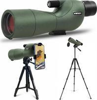 NWDEY 25-75 x 60 optinis taikiklis su 51 colio trikoju, skirtas šaudyti į taikinius medžioklėje, stebėti paukščius, stebėti silpną apšvietimą, telefono adapteris, krepšys BAK4 prizmė, FMC objektyvas, atsparus vandeniui (kariuomenės žalia)