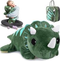 ODOXIA Pasveriamasis pliušinis žaislas dinozauras, 2,3 kg sveriamasis pliušinis žaislas vaikams ir suaugusiesiems, raminantis sveriamasis pliušinis gyvūnas, pliušinis žaislas nuo streso ir nerimo