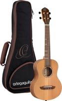 Ortega Guitars Tenor Ukulele Acoustic - Timber Series - Komplekte Gig Bag - Cedar, Walnut, Natural (RUTI-TE)