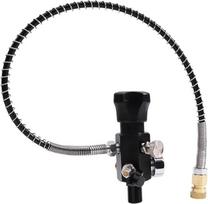 PCP oro bako įkrovimo vožtuvas, dvigubo manometro vožtuvo pildymo stotis 5/8-18UNF 4500 Psi su 20 aukšto slėgio žarna, lengvas montavimas