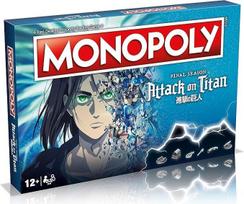 Pergalingi judesiai "Attack on Titan": The Monopoly Board Game 'The Last Season'. Įsigykite Eren Jaeger, Colossal Titan, Gabi Braun ir Yelena ir prekiaukite, kad pasiektumėte sėkmę. Puikus žaidimas