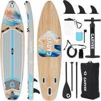 Premium SUP lentos rinkinys, Stand Up Paddling Board Aufblasbar, Mit Universal Kamerahalterung, Komplettes Zubehör, Verstellbares Paddel, Anfänger, Fortgeschrittene