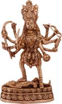 Purpledip Maa Kali žalvarinė statulėlė: Kali Kali: induistų religinė deivė Devi stabas, indų dievybė, rankų darbo skulptūra (11238)