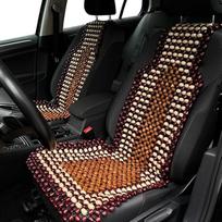 Rankų darbo automobilio sėdynės dangtelis Stripe Pattern Mediniai karoliukai Nugaros masažas Ventiliuojamas kilimėlis Komfortas sunkvežimio vairuotojui Automobilio sėdynės dangtelis su mediniais karoliukais Masažas Universalus tinka 1 vnt.