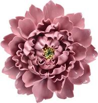 Rankų darbo 3D keramikos gėlių sienų menas 6 colių (15 cm) rožinės spalvos