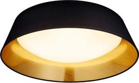 Reality Leuchten Ponts R62871879 LED lubų šviestuvas Akrilo balto audinio atspalvis Juodas/auksinis Komplekte yra 18 W LED diodas Skersmuo 35,5 cm
