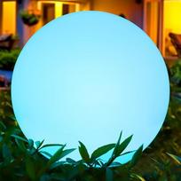 RGB LED 30 cm saulės lempa lauke, IP66 saulės lempa su nuotolinio valdymo pulteliu, saulės kamuolinė lempa, 16 kintančių spalvų, 1200 mAh C tipo įkraunama kamuolinė lempa, atspari vandeniui, skirta vejai, kiemui, kiemeliui, terasai, patalpoms, sodui