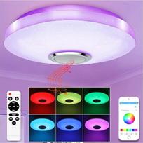 RGB LED lubų šviestuvas 36 W, reguliuojamas su "Bluetooth" garsiakalbiu Švenčių šviesos spalvų keitimo lempa su nuotolinio valdymo pulteliu ir programėlės valdymu Kalėdoms Svetainė Miegamasis Vaikų kambarys Vonios kambarys