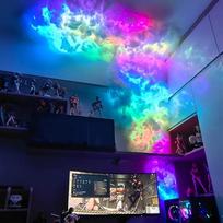 RGB perkūnijos debesų lempa, išmaniosios LED naktinės lempos, labai kietas "pasidaryk pats" kūrybinis debesų apšvietimas, miegamojo, E-sporto kambario dekoras, skirtas įvairiems festivaliams, RGB, 33 pėdos/10 m
