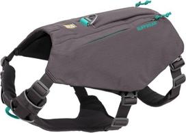 RUFFWEAR Switchbak diržai šunims su kišenėmis, patogūs visą dieną, su integruotomis kišenėmis, skirti trumpoms dienos išvykoms ir kasdienei veiklai, nuo didelių iki labai didelių veislių šunų, granito pilkos spalvos