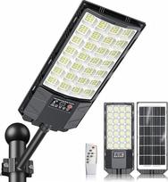 Saulės gatvės apšvietimas lauke, itin ryškūs saulės žibintai su judesio jutikliu, 6500 K LED saulės žibintai lauke su nuotolinio valdymo pulteliu, IP66 vandeniui atsparus saulės kelio apšvietimas sodui, kiemui, garažui, kiemui
