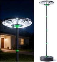Saulės žibintai lauke su judesio jutikliu 75 W 10000 K itin ryški saulės šviesa 780 LED saulės prožektorių lauko šviesa IP65 lauko lempa 240 cm šviesos stulpas sodui, kiemui, garažui, priekinėms durims