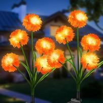 Saulės žibintai lauko sodui Pack of 2 600 mAh Garden Decoration for Outdoor Weatherproof Garden Solar Lights for Outdoor Gardens Courtyards Patios Pond Camping Warm Light