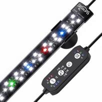 SEAOURA akvariumo LED apšvietimas su 24/7 ciklu, akvariumo apšvietimas su laikmačiu, automatinis įjungimas ir išjungimas, visas spektras + 7 atskiros spalvos, 10 ryškumo lygių, skirtas akvariumui (68 cm)