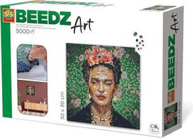 SES Creative 06011 Beedz Art Frida Kahlo lyginimo karoliukų rinkinys - 5000 karoliukų, 4 lentelės, amatų rinkinys, tinka nuo 12 metų, įvairių spalvų