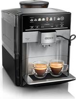 SIEMENS EQ.6 Plus s700 Visiškai automatinis kavos aparatas, 1500 W, keraminis malūnėlis, jutiklinis jutiklis, tiesioginio pasirinkimo mygtukai, asmeniniai gėrimai, dvigubo puodelio dangtelis, nerūdijantis plienas