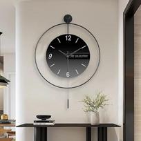 Sieninis laikrodis Didelis modernus 70 cm modernus metalinis tylus švytuoklinis sieninis laikrodis, veikiantis akumuliatoriumi, su tyliu judesiu, puikus kūrybiškumas, dekoratyviniai sieniniai laikrodžiai virtuvei, biurui, miegamajam