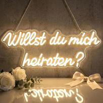 Šiltai baltas "Will You Marry Me" neoninis ženklas, romantiška LED vestuvių neoninė šviesa, USB maitinimas, vestuvių dekoracija, pasiūlymas, sužadėtuvių fonas