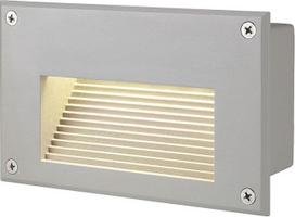 SLV BRICK DOWNUNDER LED įleidžiamas sieninis prožektorius, įleidžiamas šviestuvas, sieninis prožektorius, skirtas laiptinėms, įėjimo zonoms, vidaus patalpoms, LED viduje, 3000 K, 30 lm, IP54, pilkas
