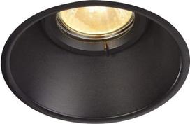 SLV montuojamas šviestuvas "Horn-O", 1 x GU10, 230 V, spaustukų plunksnos, juodas 113160.