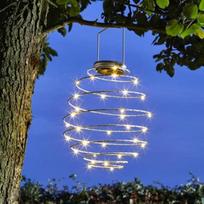 Sodo mylia Kabantys LED saulės šviesos Spiralinis žibintas Lauko saulės kabantys žibintai Sodo apšvietimas vestuvių šalims Spiraliniai saulės energija varomi sodo žibintai Firefly efekto apšvietimas