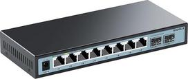 SODOLA 10 prievadų 2,5Gb komutatorius be valdymo, 2 x 10G SFP+, 8 x 2,5G Base-T prievadai, daugiagigabitinis tinklo komutatorius be ventiliatoriaus, 2,5Gbit Ethernet skirstytuvas, skirtas belaidžiams prieigos taškams, NAS, kompiuteriams, Plug & Play