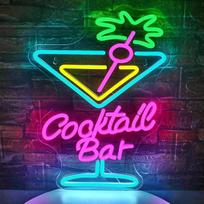 Spalvingas kokteilių neoninis ženklas sieniniam dekorui Kokteilių baras Žmogus urvas Klubas Miegamasis LED Dimmable Neon Bar Lights Sign for Hotel Pub Party