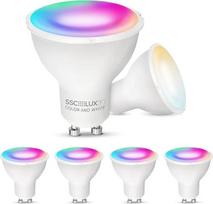 SSC-LUXon 6 GU10 prožektorių GU10 Smart Home LED RGBW suderinamas su "Alexa" ir "Google" - programėlė ir valdymas balsu, reguliuojamas RGB ir baltais tonais WLAN lempa