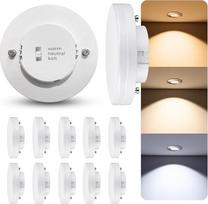 SSC-LUXon LumiFLEX GX53 LED lemputės "3-in-1" baltos spalvos tonai, reguliuojami per jungiklį - LED taškinis 5 W prožektorius, skirtas keisti 230 V pakuotėje, 10 vnt.