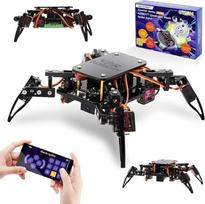 STEM robotikos mokslo rinkiniai suaugusiesiems, ESP8266 roboto voras konstravimo rinkinys, App nuotolinio valdymo pultas, vaikščiojantis šliaužiantis įdomus edukacinis žaislas 12+ metų berniukams, mergaitėms, paaugliams, unikalios dovanos