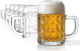 Stölzle Lausitz Kaiser 5210052 500 ml alaus puodelis 6 vnt., tinkami plauti indaplovėje Aukštis 13,4 cm Išorinis skersmuo 9,5 cm Skaidrus
