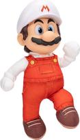 Super Mario Galaxy filmas Ugnies Mario judantis pliušinis žaislas 35 cm oficialiai licencijuotas Jakks Pacific judanti galva Nintendo kolekcinis 3+ metų
