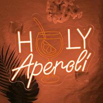 Šventoji Aperoli Neon ženklas sienų meno apdaila, Aperol Spritz LED ženklas Dovana namų baras miegamasis klubas šalis Pub restoranas parduotuvė kokteilių Neon ženklas vyrams Lady USB maitinimo (15 x 13,1 colių)